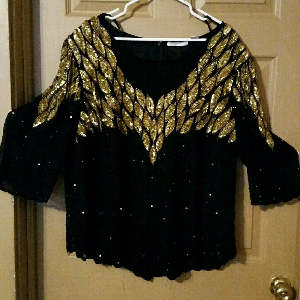 PLUS SIZE 26W STUNNING COCKTAIL TOP